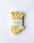 RUFFLED HUGGER SOCKS - YELLOW
