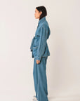 DENIM BELTED VEST