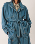 DENIM BELTED VEST
