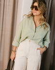 NOVI BLOUSE LIME GREEN