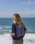 'IT COMES IN WAVES' T-SHIRT IN NIGHT BLUE