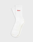 THE MERCER SOCKS WHITE/RED