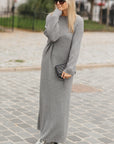 WIDE CABLE KNIT DRESS