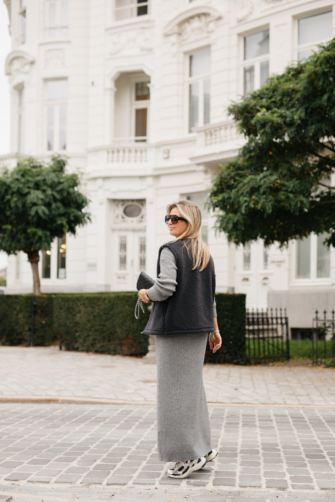 WIDE CABLE KNIT DRESS