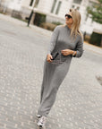 WIDE CABLE KNIT DRESS