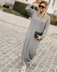 WIDE CABLE KNIT DRESS