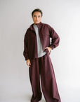SAM PANTS AUBERGINE