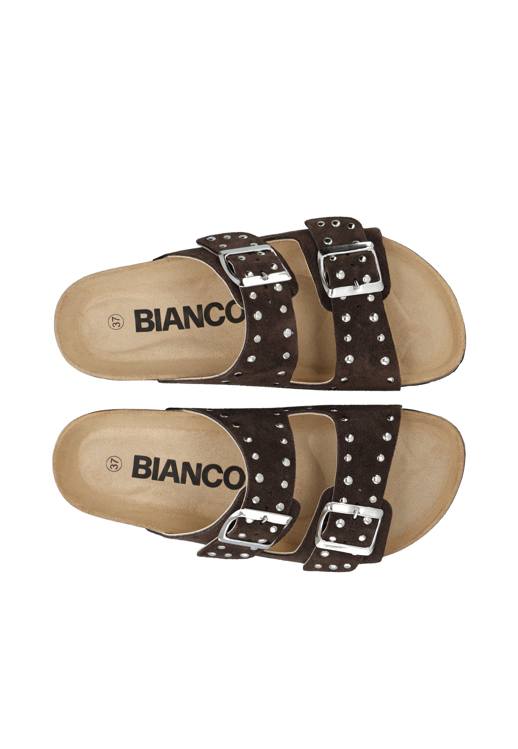 BIAMIAMI STUDDED TWO BUCKLE SLIDE