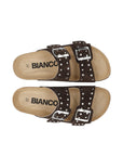 BIAMIAMI STUDDED TWO BUCKLE SLIDE