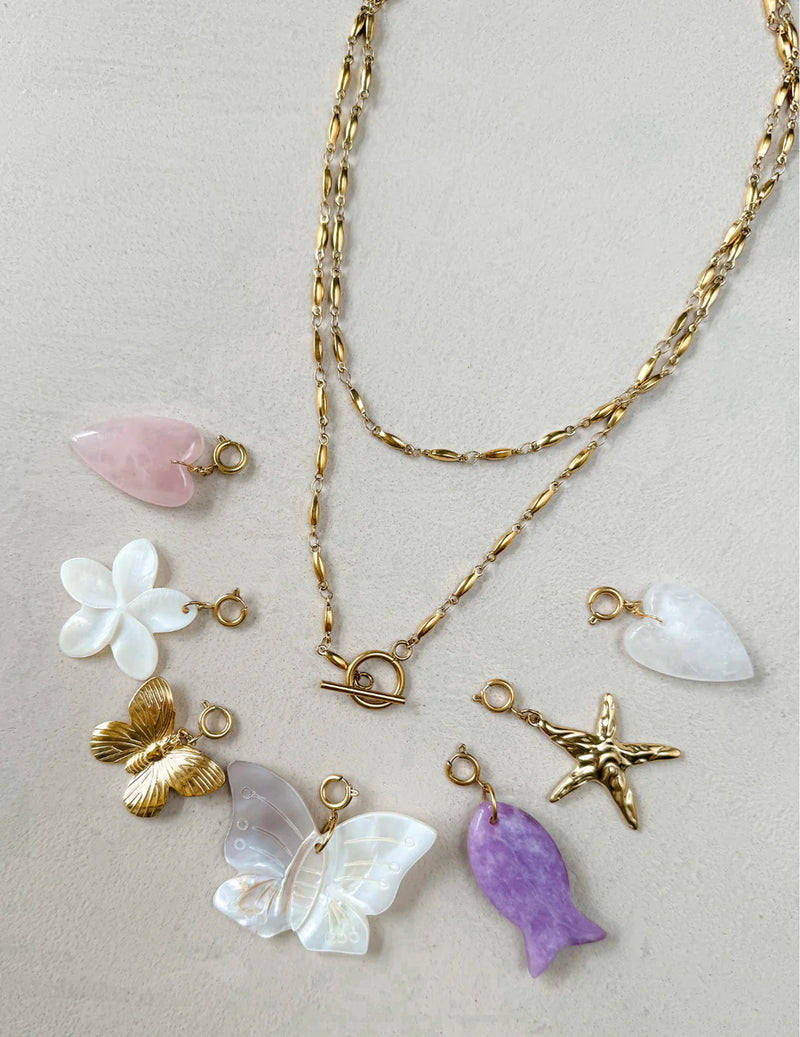 SHELL FLOWER CHARM