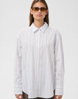 NOELLE STRIPED POPLIN BLOUSE