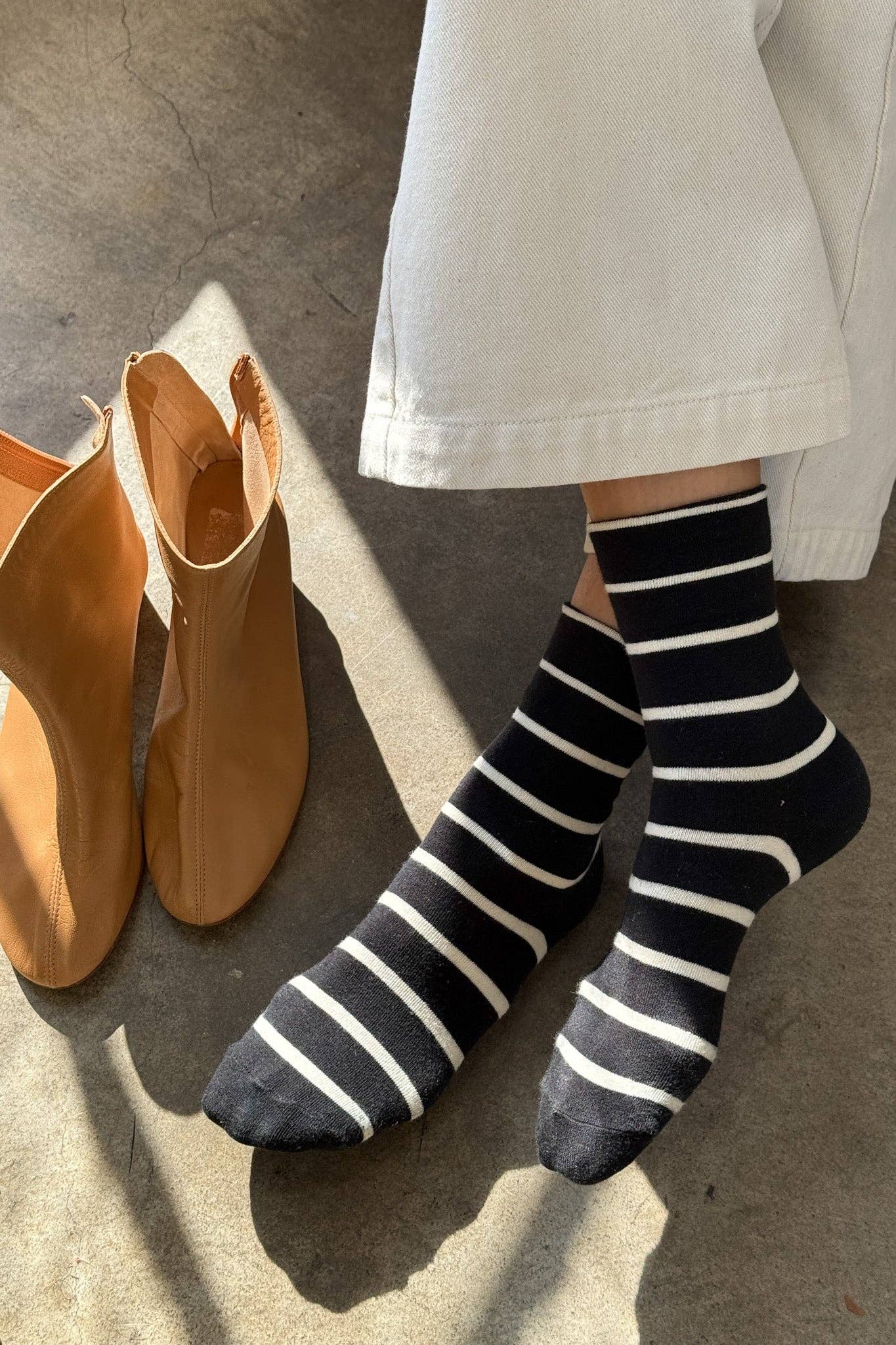 WALLY SOCKS - ECRU YELLOW