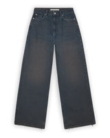WIDE LEG COATED JEANS
