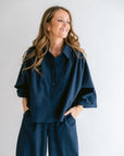 MAYA BLOUSE NAVY