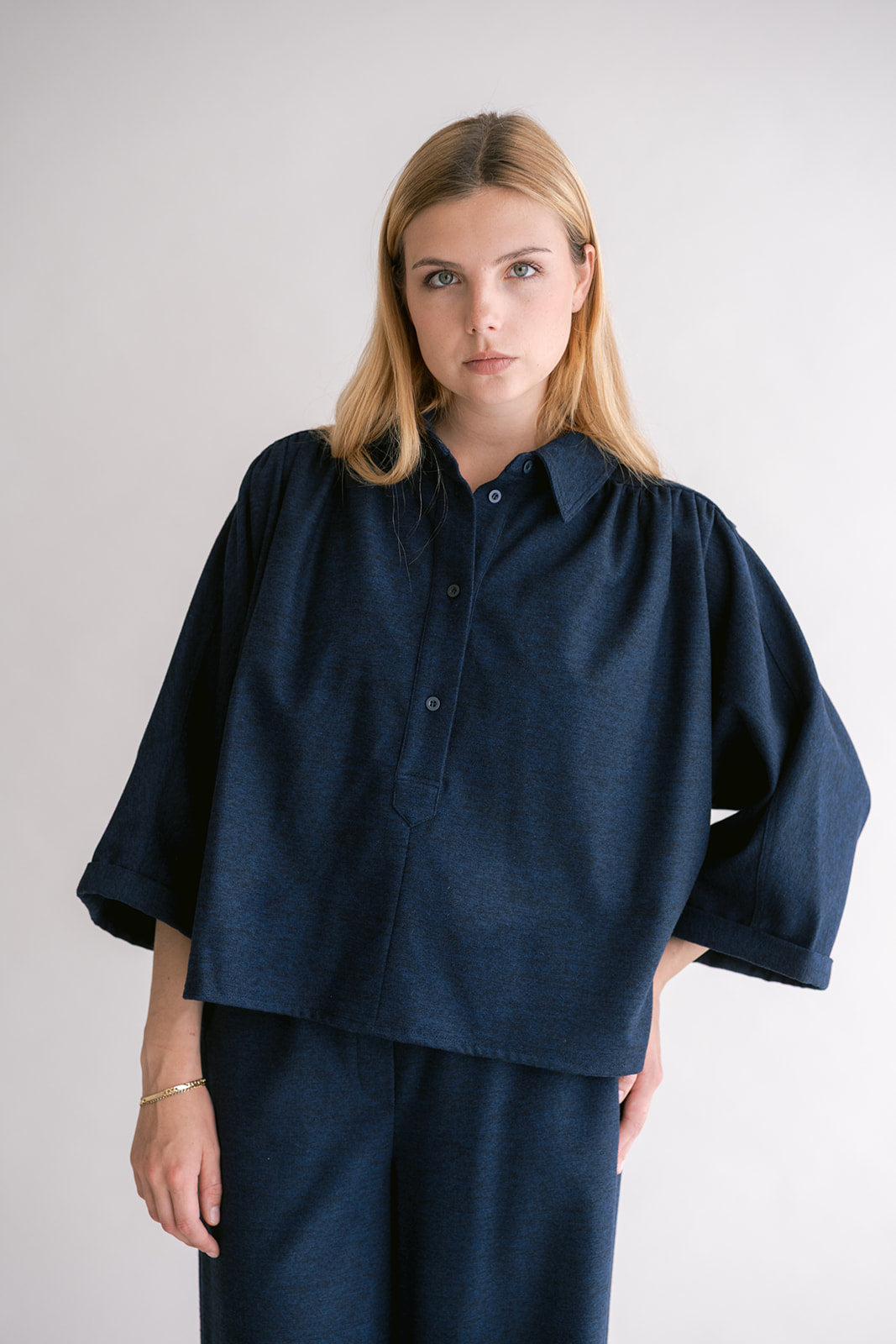 MAYA BLOUSE NAVY