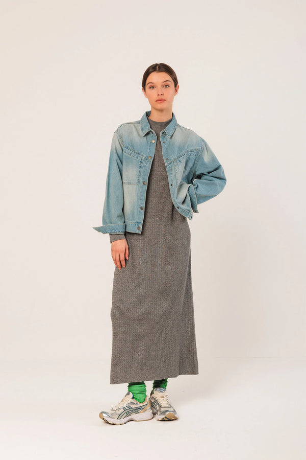 WIDE CABLE KNIT DRESS