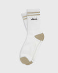 THE MERCER SOCKS STRIPE OFFWHITE/BROWN