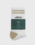 THE MERCER SOCKS STRIPE OFFWHITE/BROWN