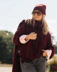 SENALA SCARF BORDEAUX
