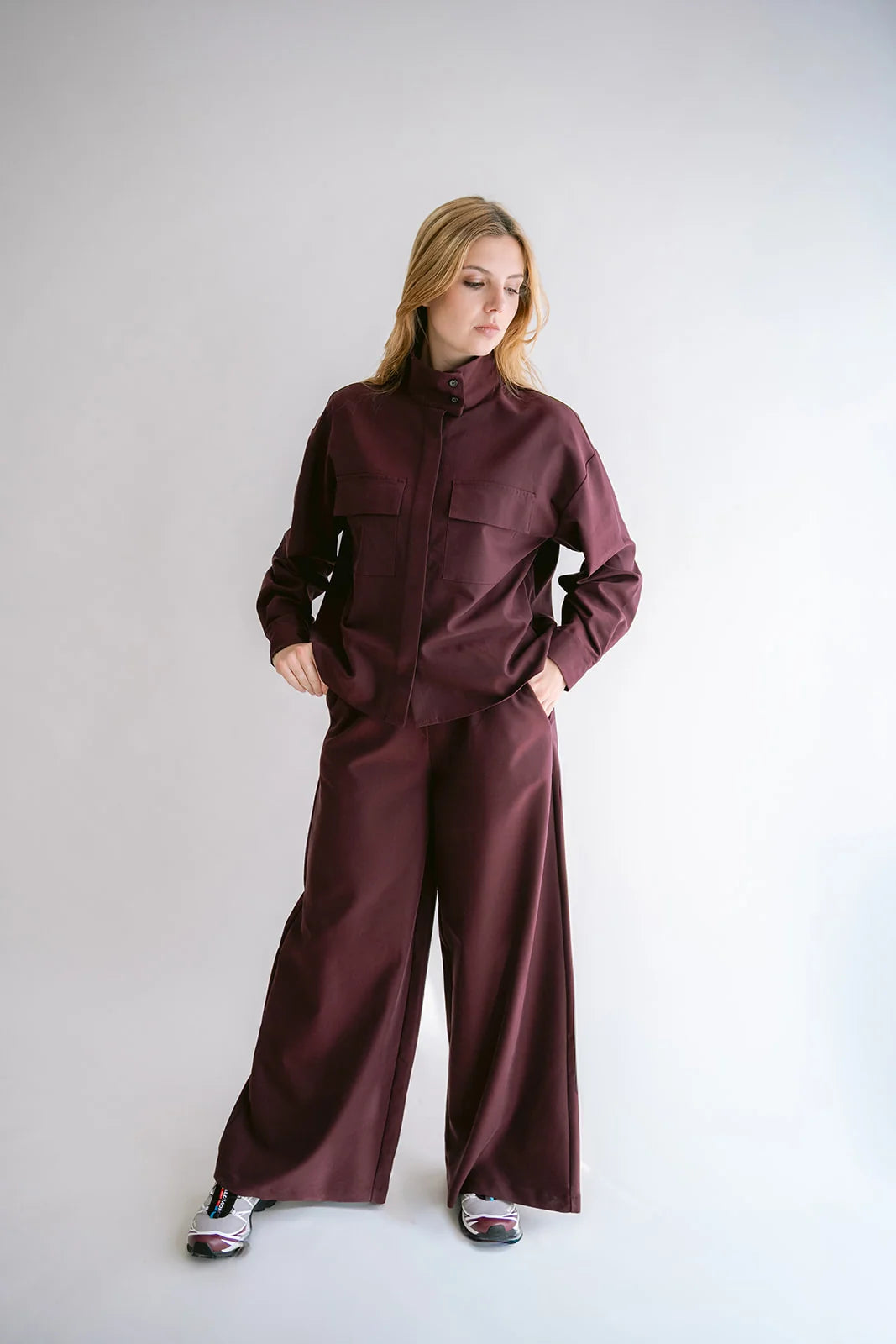 SAM PANTS AUBERGINE