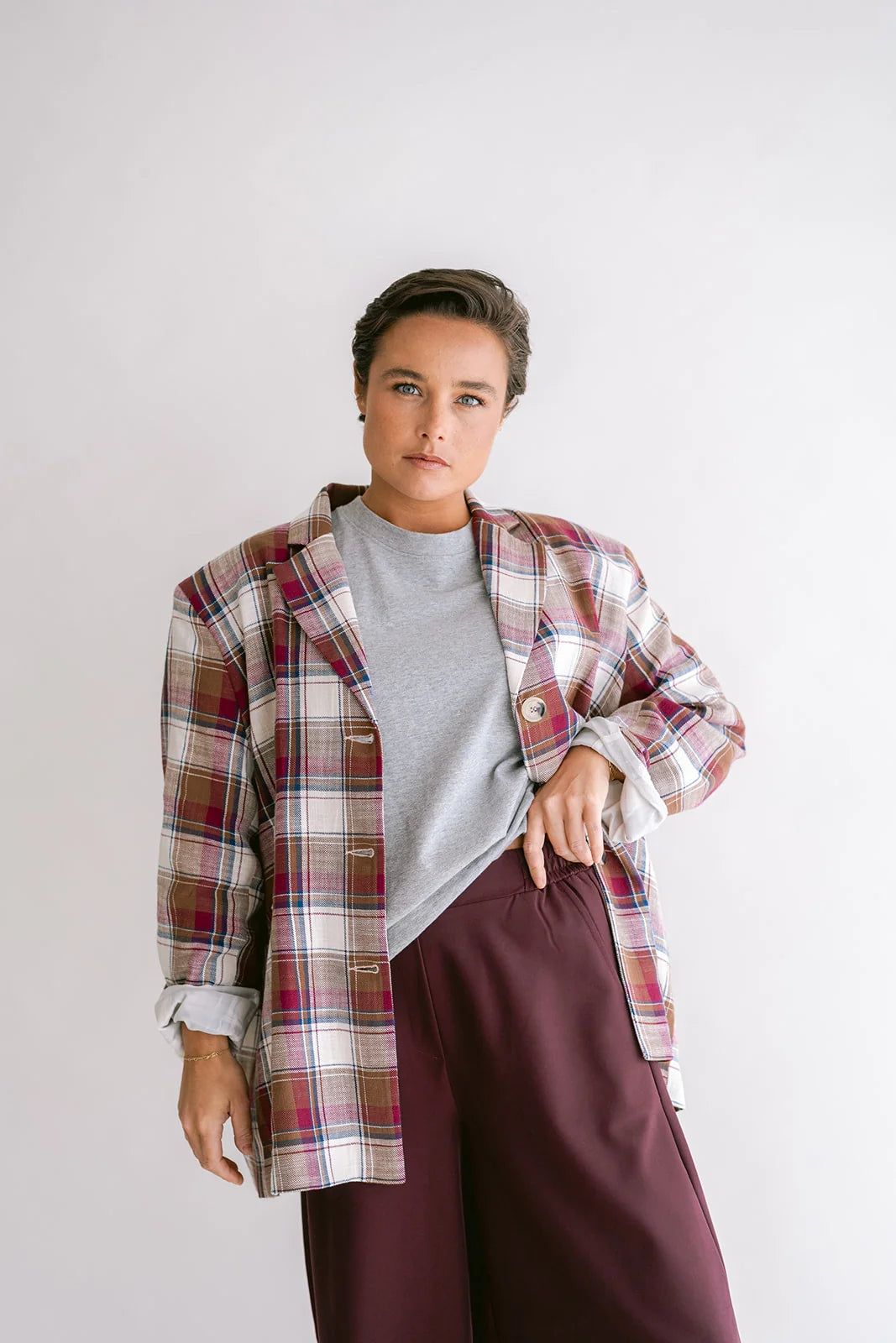 SAM PANTS AUBERGINE