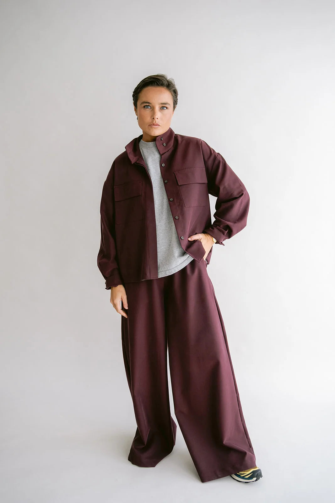 SAM PANTS AUBERGINE